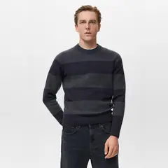 MANGO MAN - Sweater Rayas Mezcla Lana Hombre