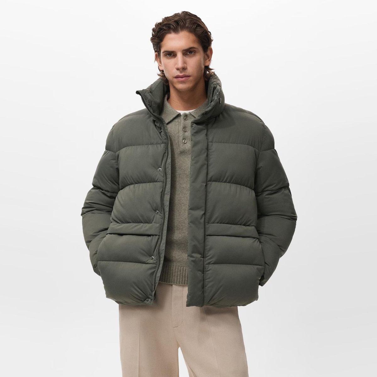 MANGO MAN - Parka Corto Acolchado Water Repellent Hombre Mango Man