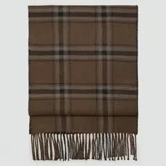 MANGO MAN - Bufanda Cuadro Escocés Flecos Hombre