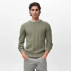 MANGO MAN - Sweater Estructura Espiga Hombre