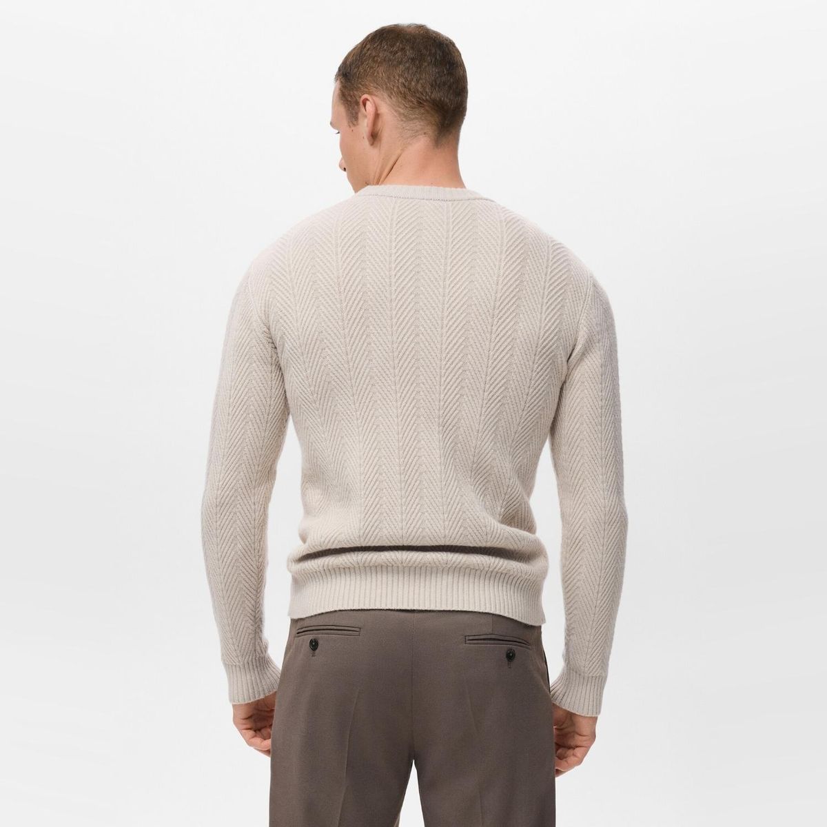 MANGO MAN - Sweater Estructura Espiga Hombre Mango Man