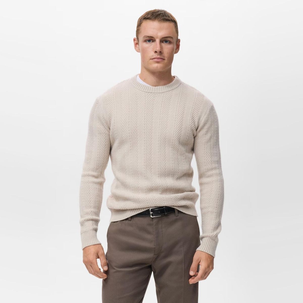 MANGO MAN - Sweater Estructura Espiga Hombre Mango Man
