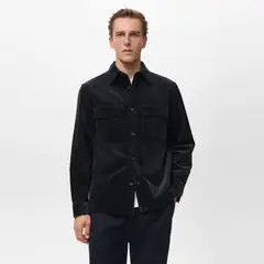 MANGO MAN - Sobrecamisa Cotelé Bolsillos Hombre