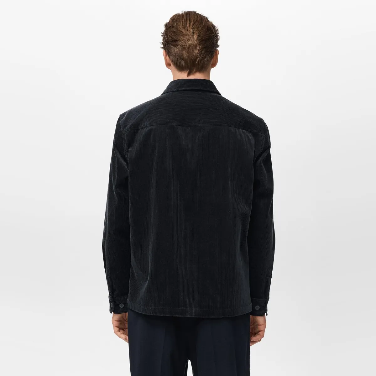 MANGO MAN - Sobrecamisa Cotelé Bolsillos Hombre Mango Man