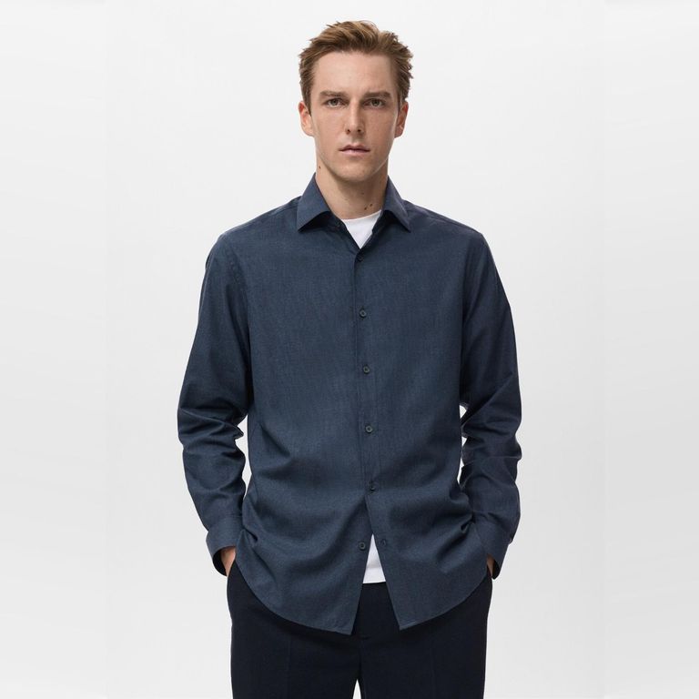 MANGO MAN Camisa Algodón Regular Fit Hombre