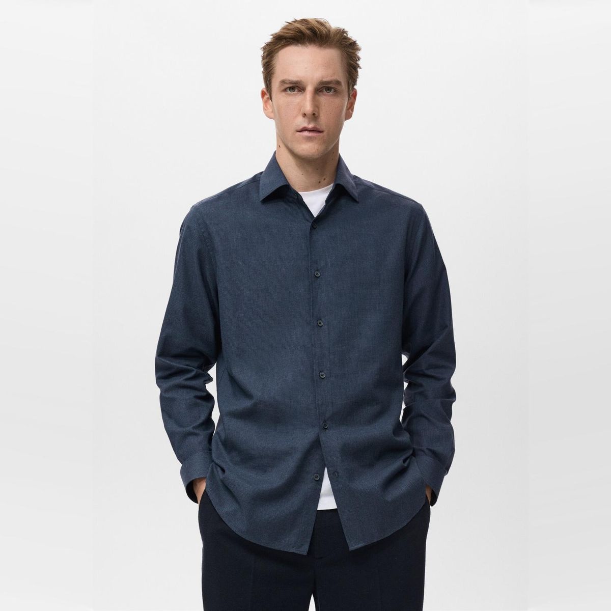 MANGO MAN - Camisa Algodón Regular Fit Hombre Mango Man