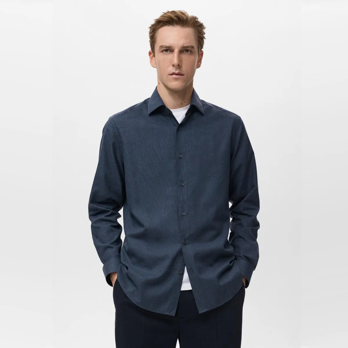 MANGO MAN - Camisa Algodón Regular Fit Hombre Mango Man
