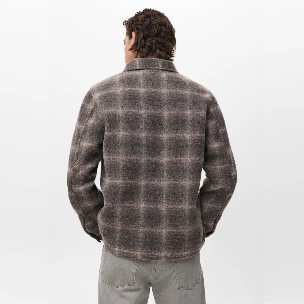 MANGO MAN - Chaqueta Lana Cuadros Hombre Mango Man
