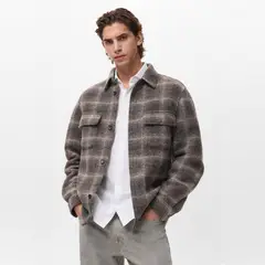 MANGO MAN - Chaqueta Lana Cuadros Hombre