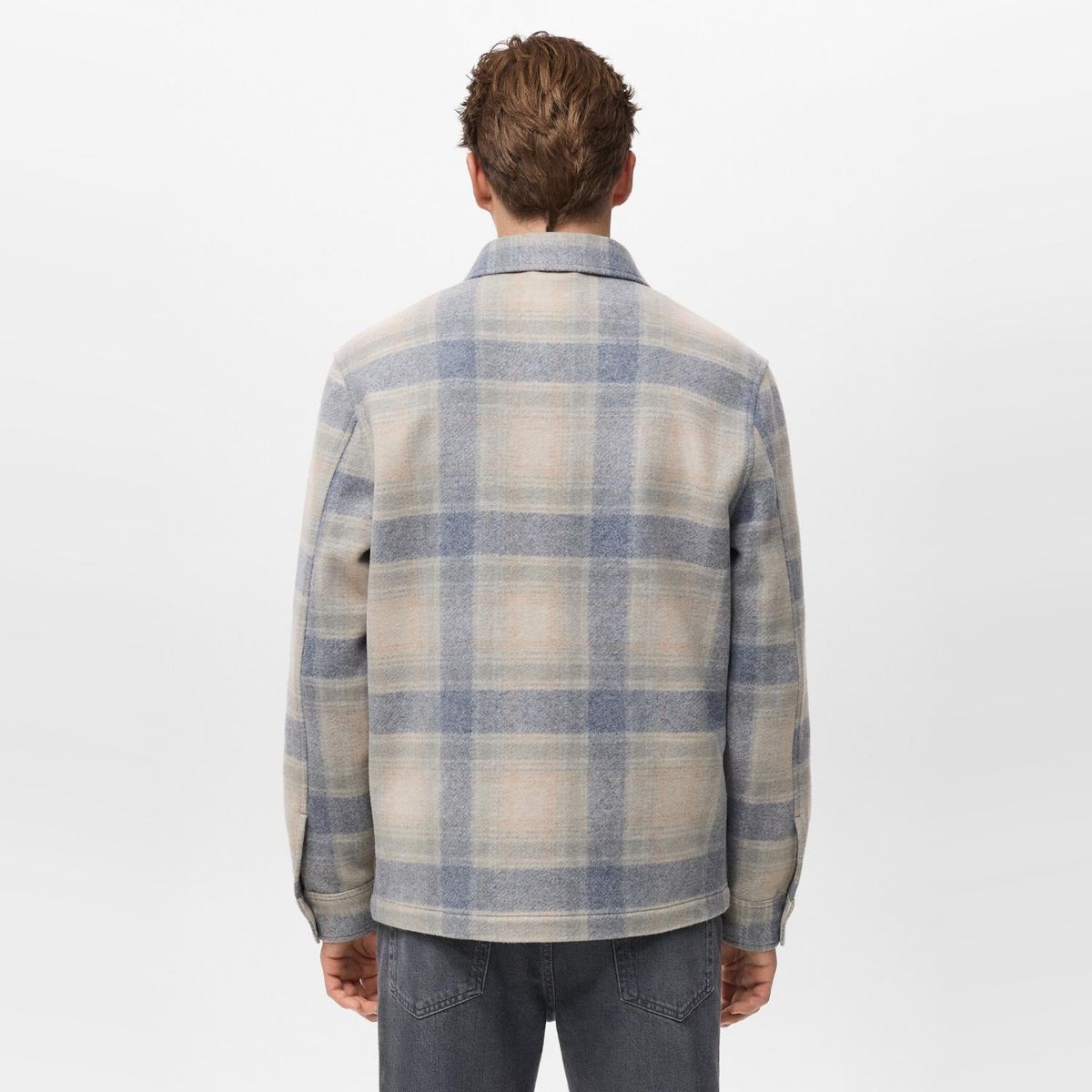 MANGO MAN - Chaqueta Franela Cuadros Hombre Mango Man