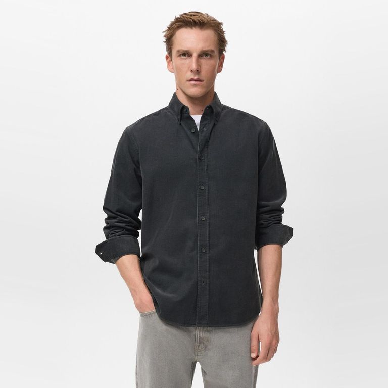 MANGO MAN Camisa Cotelé Classic Fit Hombre