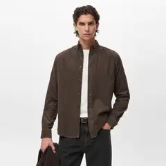 MANGO MAN - Camisa Micropana Classic Fit Hombre