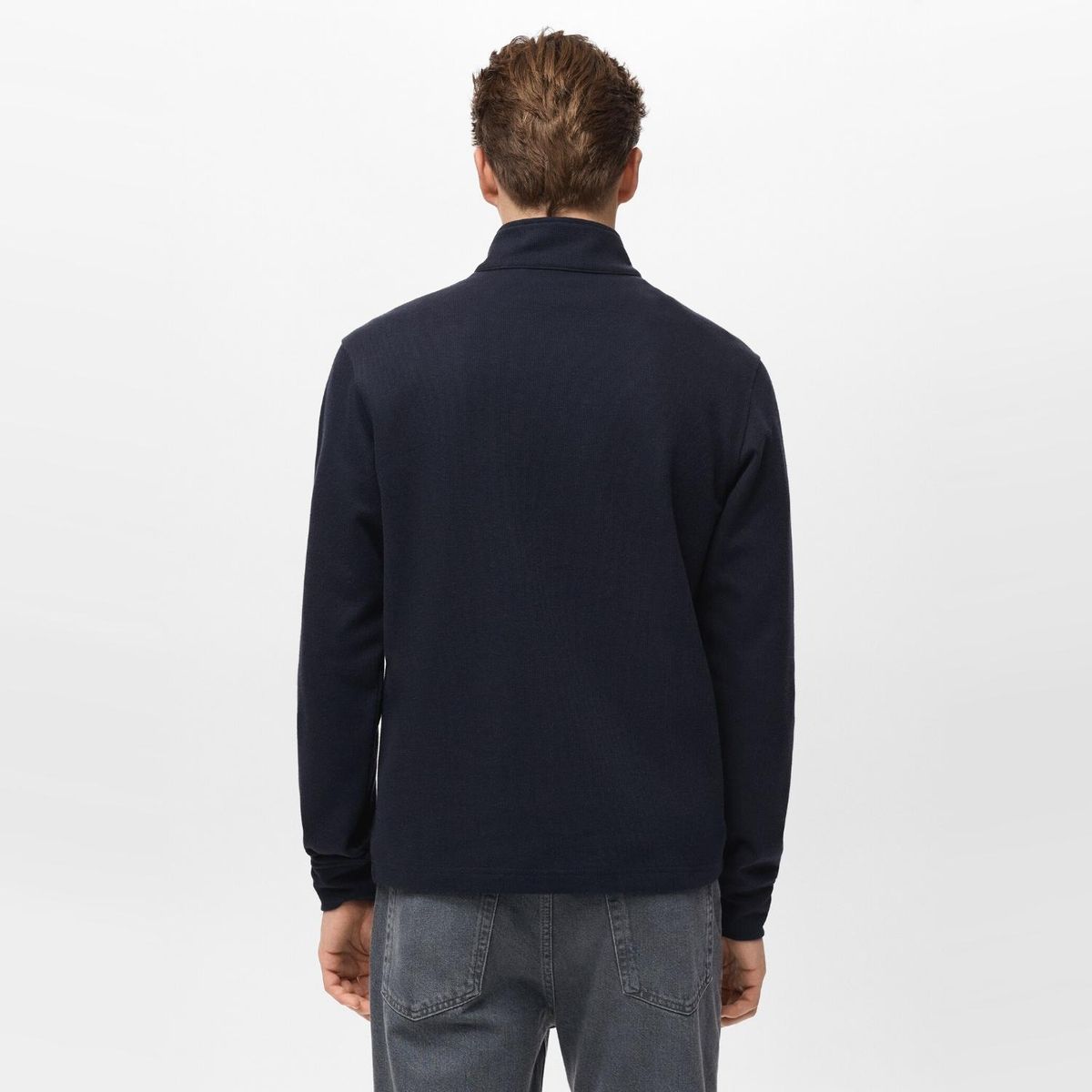 MANGO MAN - Polerón Cierre Regular Fit Hombre Mango Man