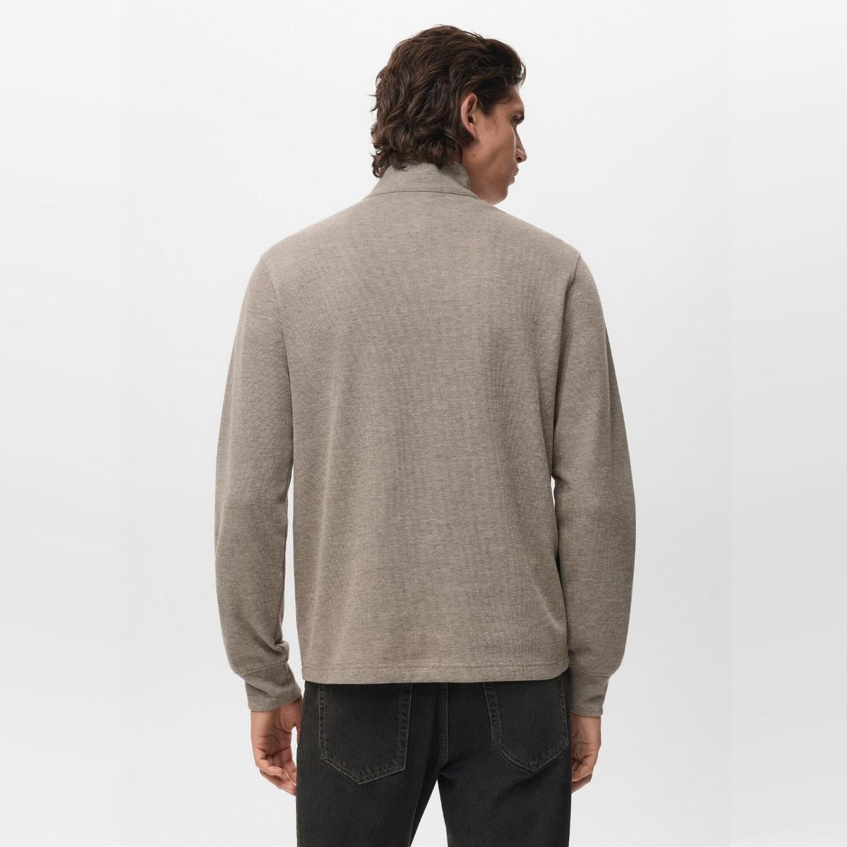 MANGO MAN - Polerón Cierre Regular Fit Hombre Mango Man
