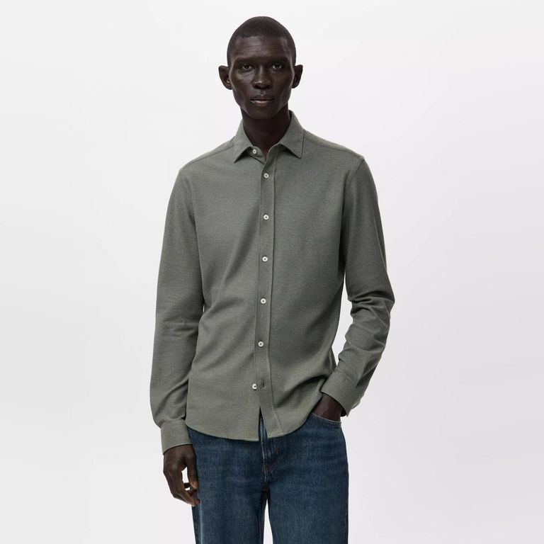 Camisa 100% Algodón Slim Fit Hombre