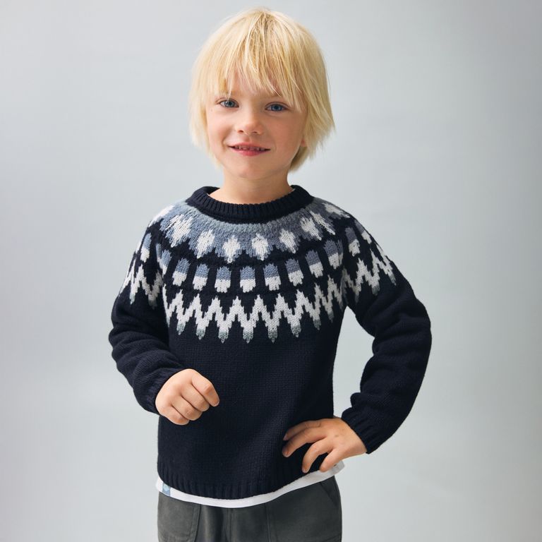 MANGO KIDS Sweater Punto Jacquard Bebé Niño