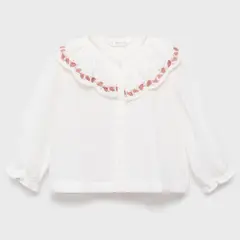 MANGO KIDS - Blusa Plumeti Bordado Bebé Niña