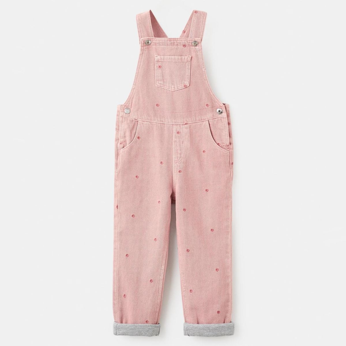 MANGO KIDS - Jardinera Largo Bordado Flores Bebé Niña Mango Kids