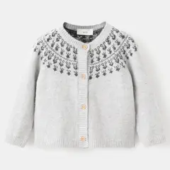 MANGO KIDS - Cardigan Punto Cenefa Unisex Bebé