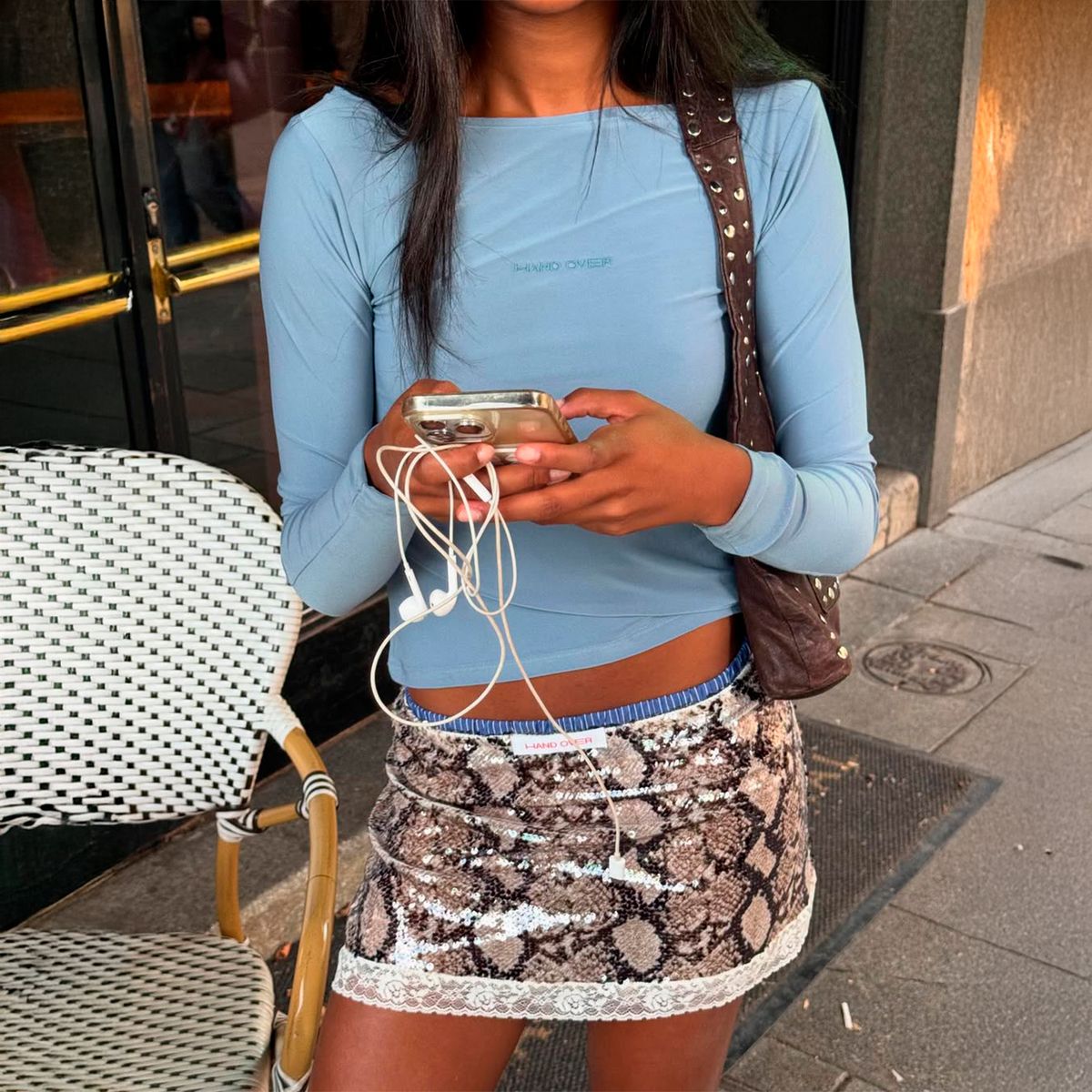 HAND OVER - Mini Falda Lentejuelas Kyle Mujer Hand Over