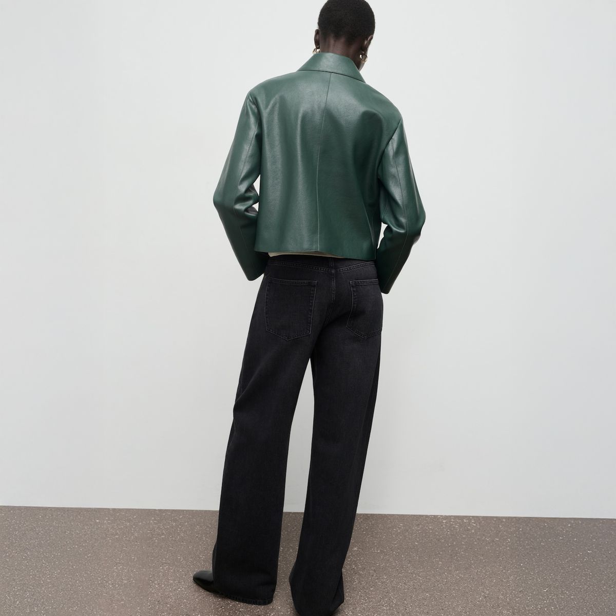 MANGO - Chaqueta Cuero Effect Mujer Mango