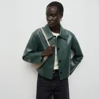 Chaqueta Cuero Effect Mujer