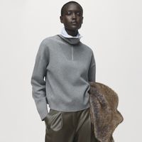 Sweater Cuello Vuelto Cremallera Mujer