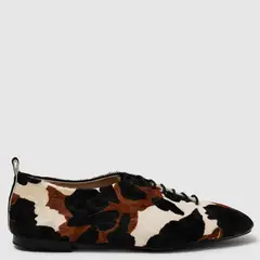 DANSI - Zapato Ballet Sneakers Mujer Cuero Animal Print