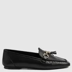 DANSI - Mocasín Mujer Cuero Negro