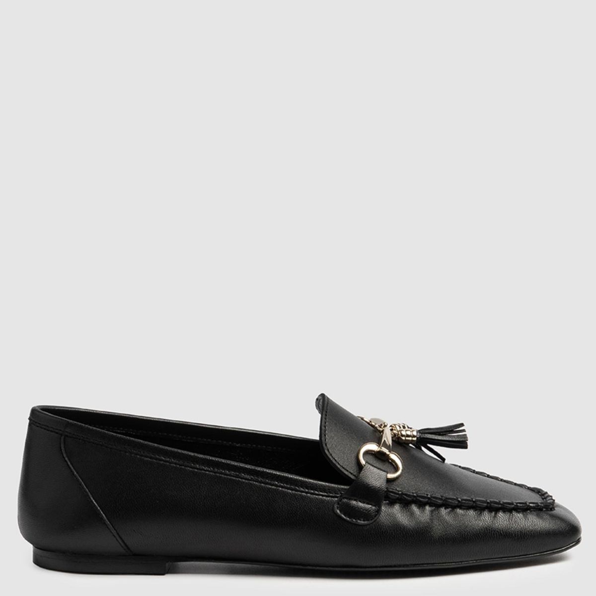 DANSI - Mocasín Mujer Cuero Negro Dansi