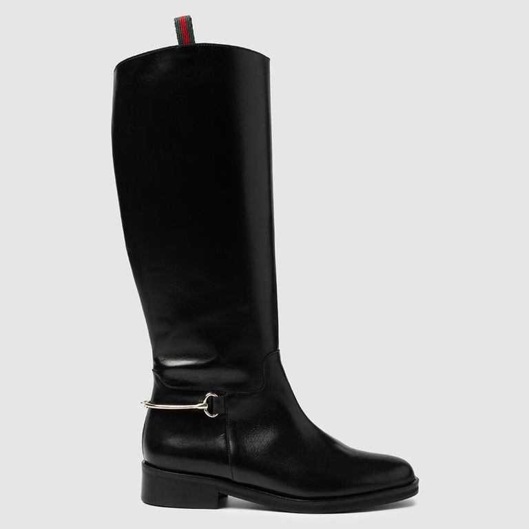DANSI Bota Mujer Cuero Negro