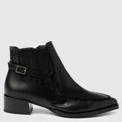 DANSI - Botín Mujer Cuero Negro