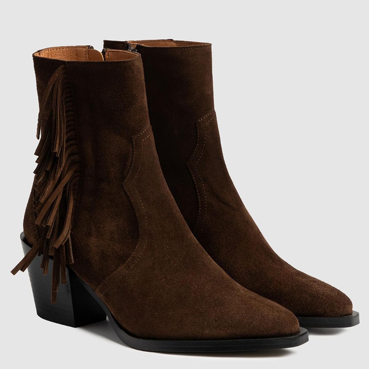 DANSI - Botín Mujer Cuero Café Dansi