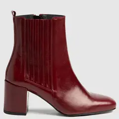 DANSI - Botín Mujer Cuero Burdeo