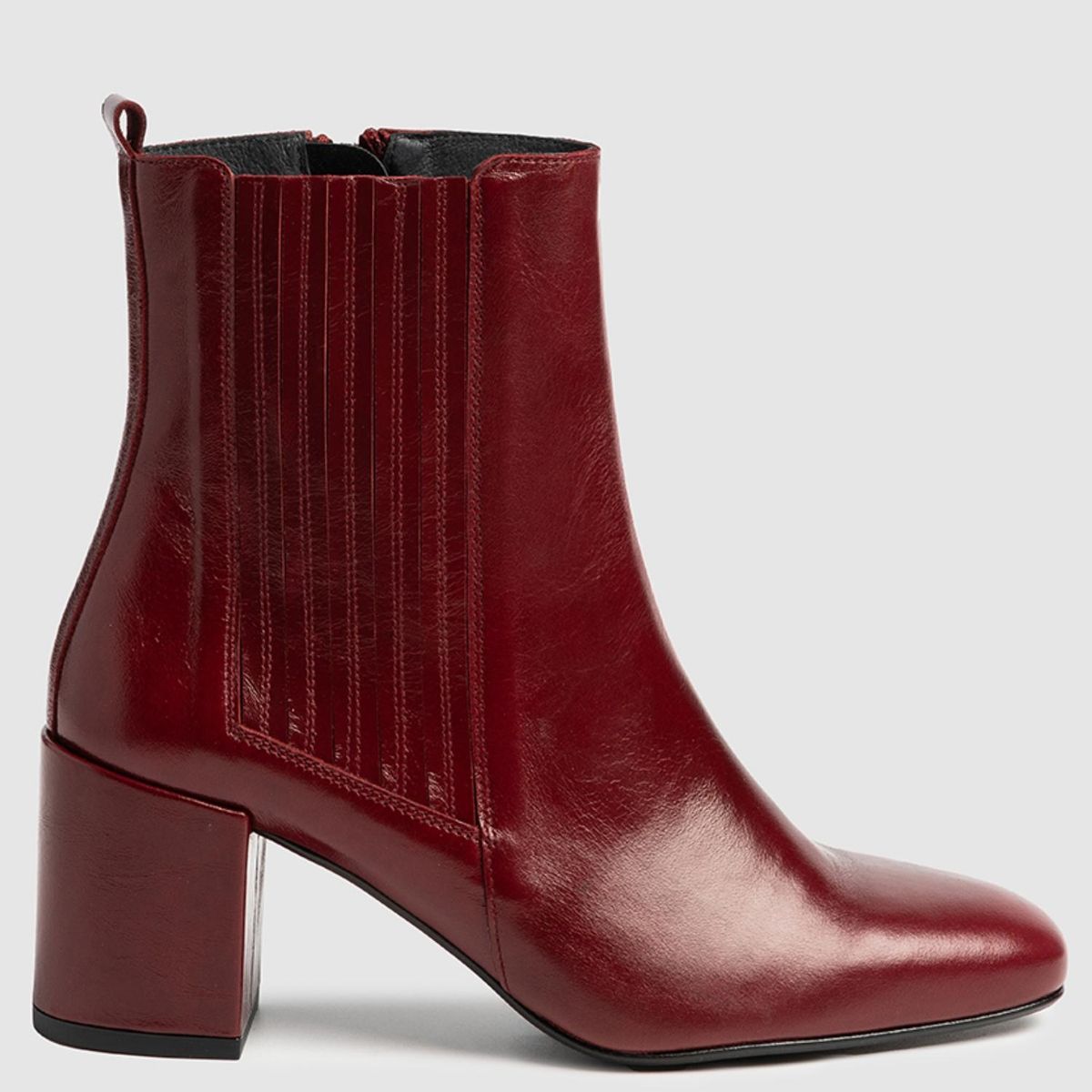 DANSI - Botín Mujer Cuero Burdeo Dansi