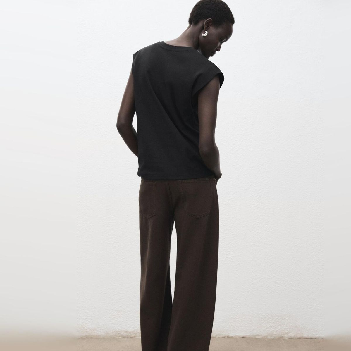 MANGO - Polera Sin Mangas Algodón Mujer Mango