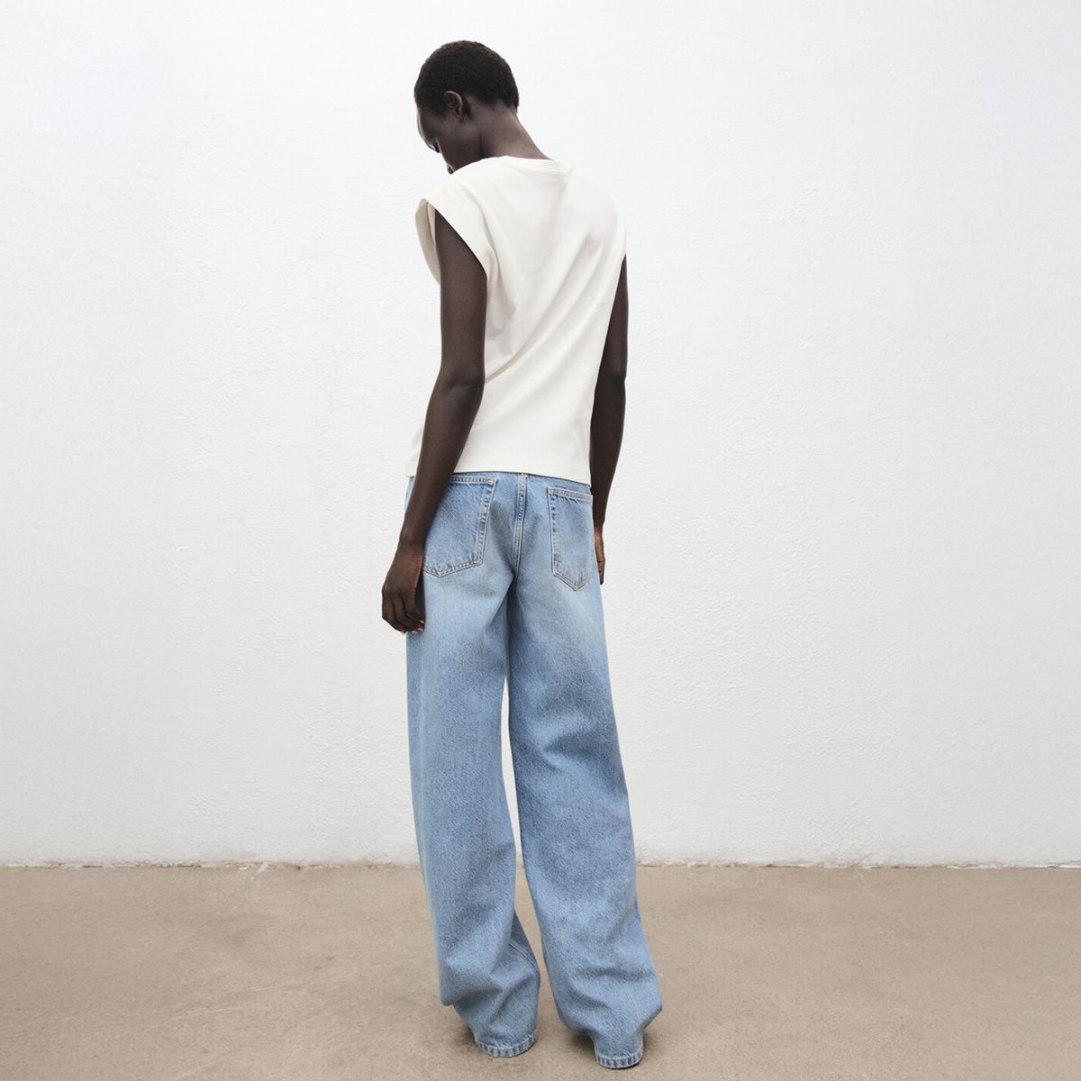 MANGO - Polera Sin Mangas Algodón Mujer Mango