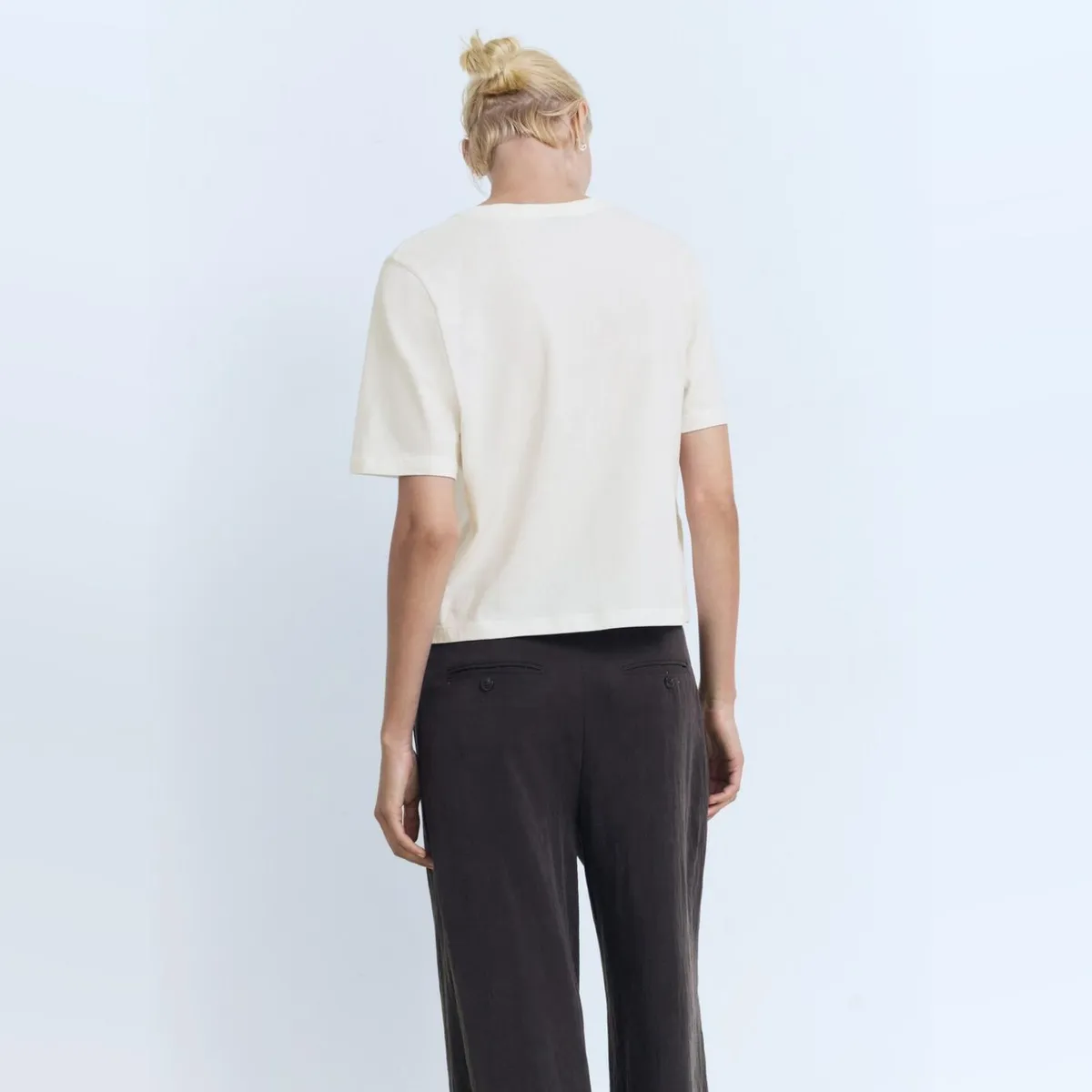 MANGO - Polera Algodón Estampada Mujer Mango