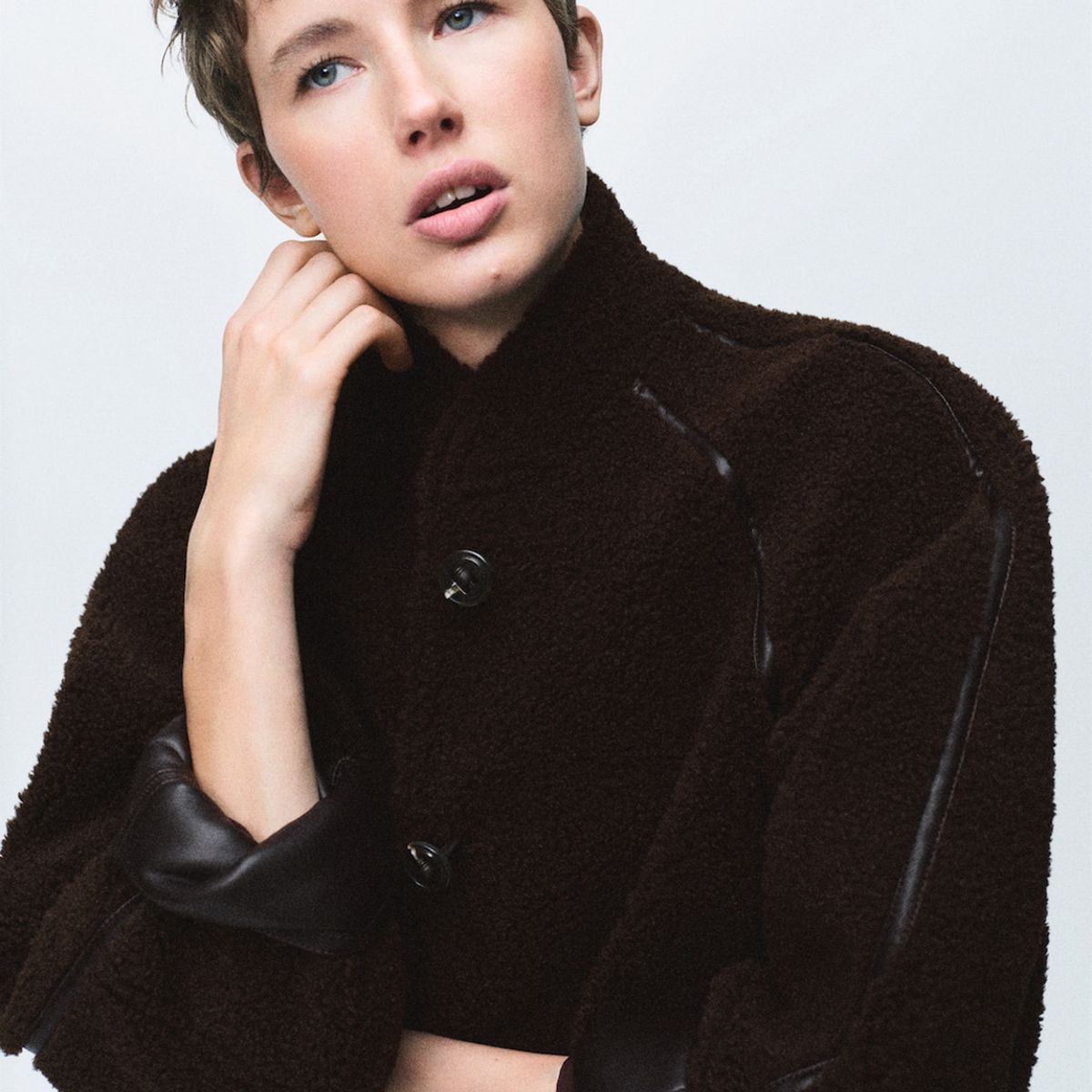 MANGO - Chaqueta Borreguito Reversible Mujer Mango