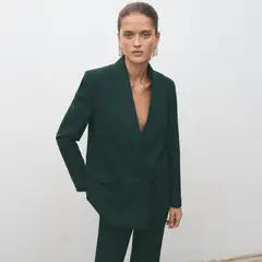 MANGO - Blazer Traje Doble Botonadura Mujer