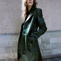 Abrigo Efecto Piel Largo Mujer