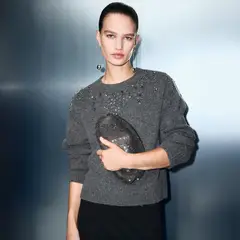 MANGO - Sweater Punto Cristales Mujer
