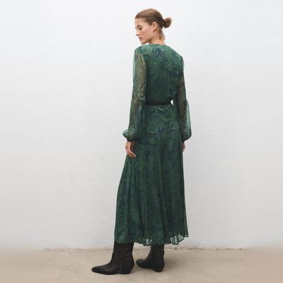 Imagen 2 del producto Vestido Estampado Cinturón Mujer