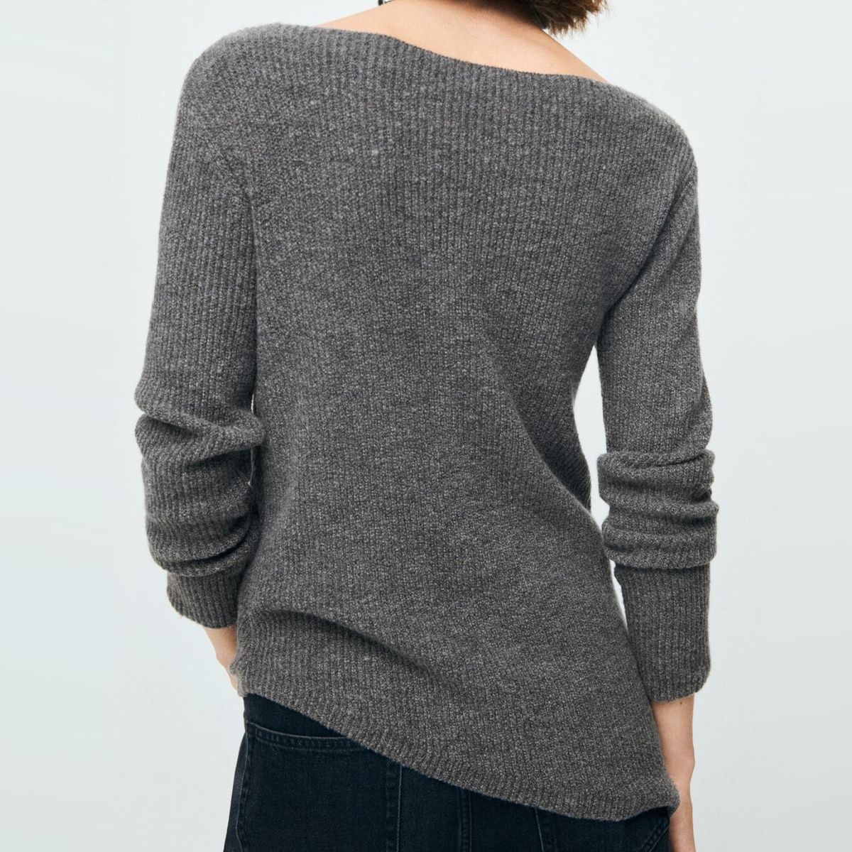 MANGO - Sweater Asimétrico Detalle Metálico Mujer Mango