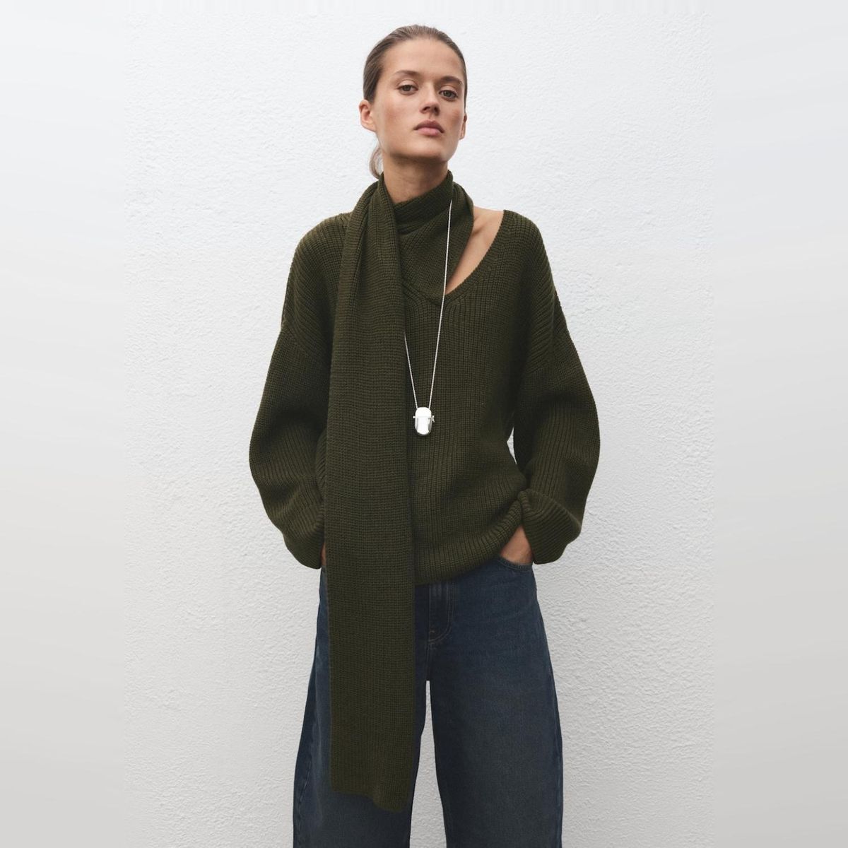 MANGO - Sweater Punto Fular Mujer Mango
