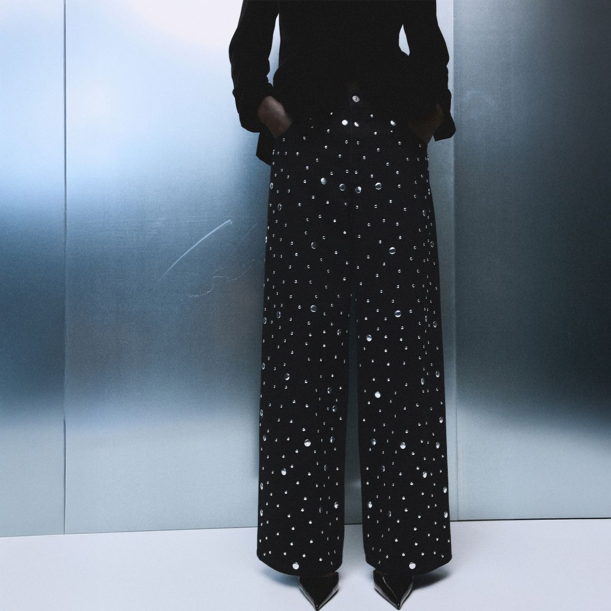 MANGO - Jeans Straight Tachuelas Mujer Mango