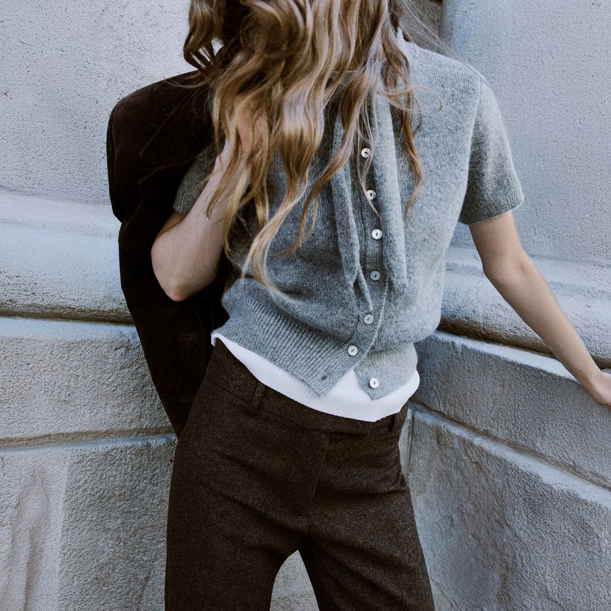 MANGO - Cárdigan Lazo Cuello Mujer Mango