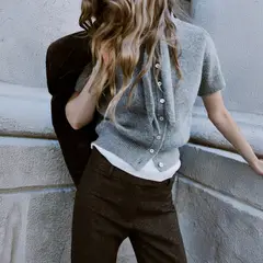 MANGO - Cárdigan Lazo Cuello Mujer