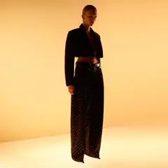 MANGO - Jeans Wide Leg Strass Mujer