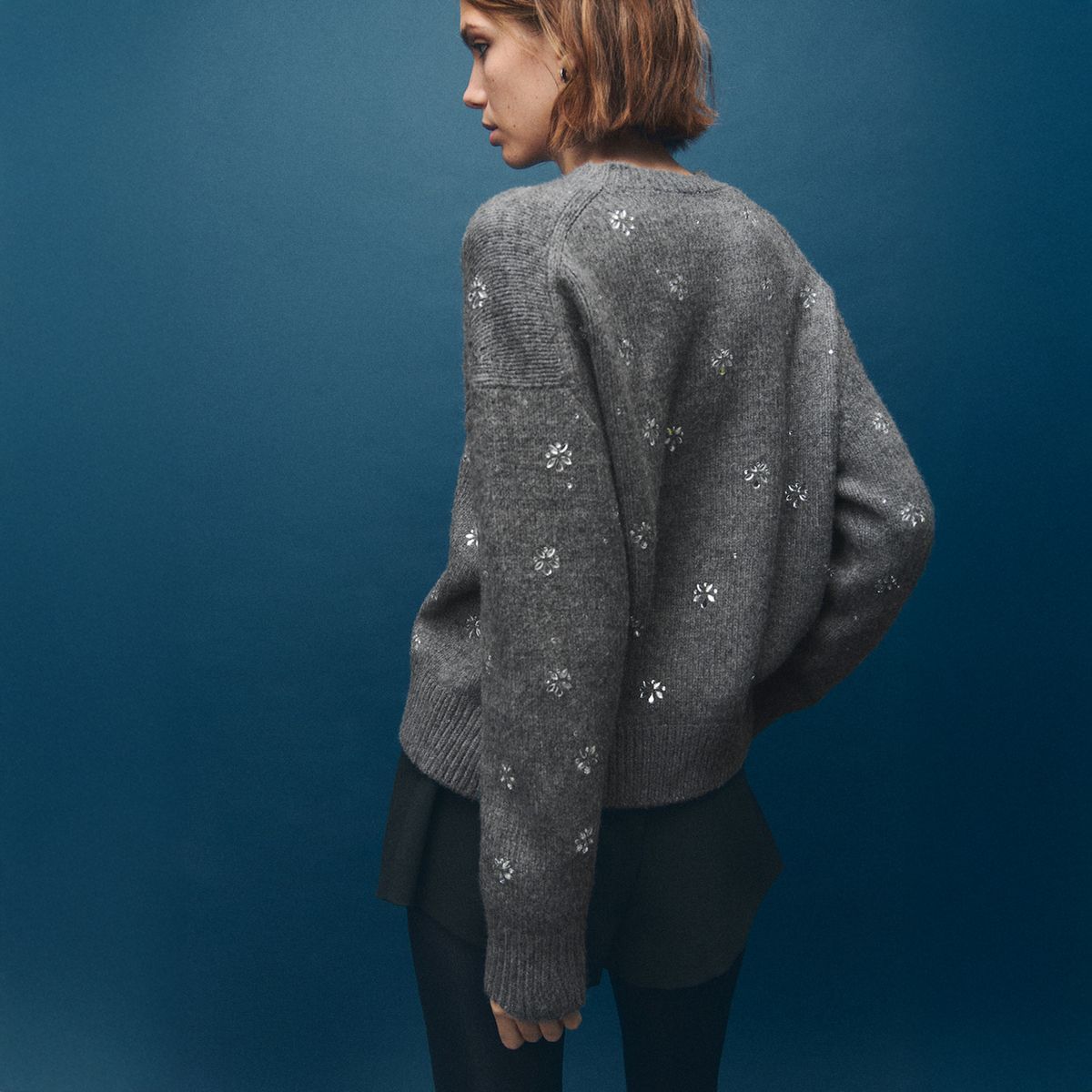 MANGO - Sweater Detalle Cristales Mujer Mango